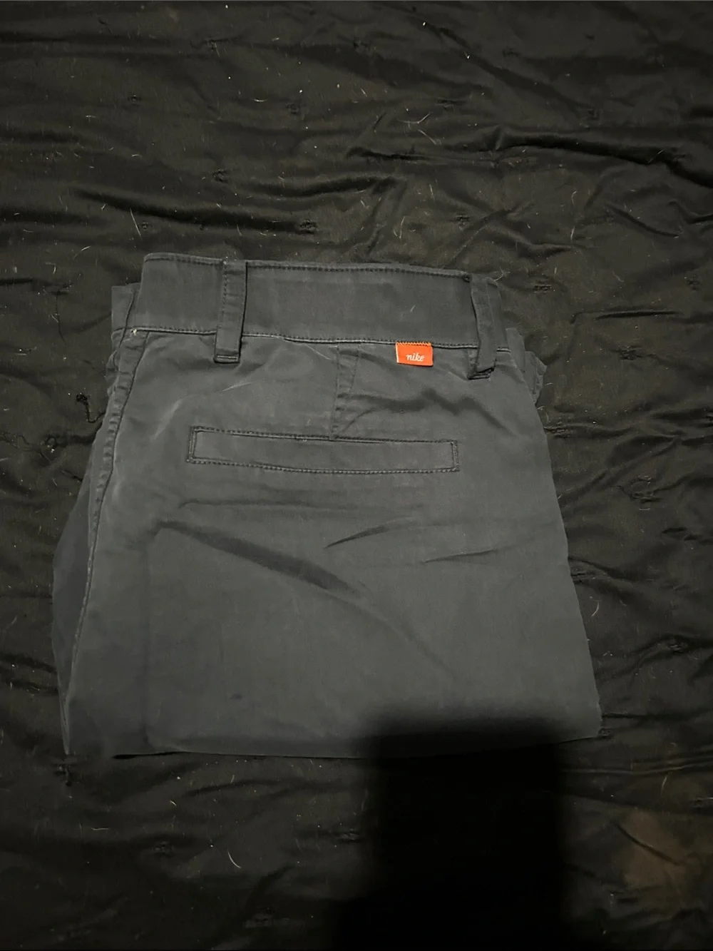 Nike Men's Charcoal Flat-Front Casual Shorts